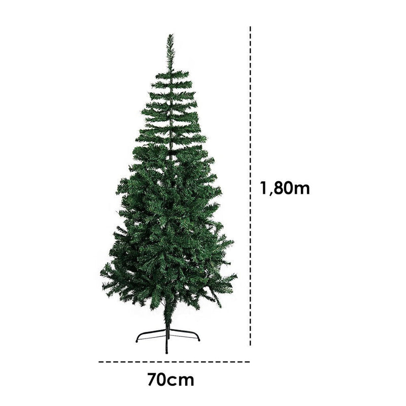 Árvore De Natal Pinheiro Luxo 1,80 Altura 750 Galhos - Presente Park