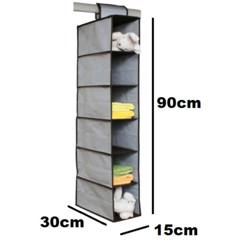 Sapateira Organizador de Armário 6 Divisórias Dobrável Multiuso para Sapatos Calçados Tênis