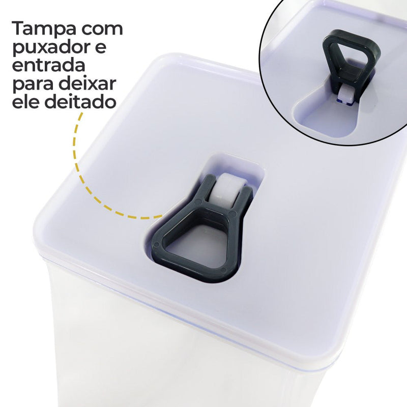 Kit Organizador Hermético Dubai Branco 5 Litros - Presente Park