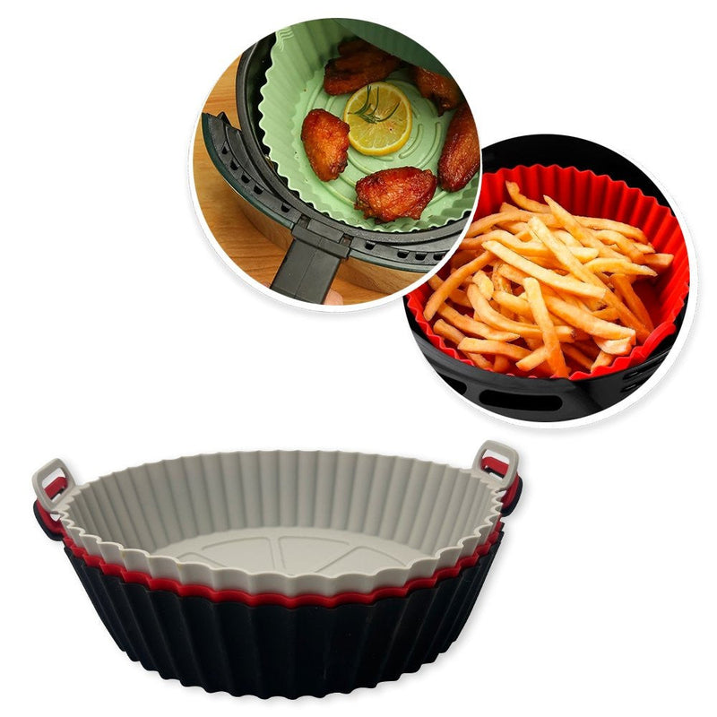Forro Pra Fritadeira Forma Silicone Air Fryer Micro-ondas Com Alça - Presente Park