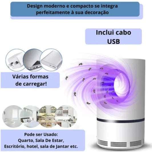 Abajur Luminária Mata Matadora De Moscas Mosquitos Pernilongos Abajour Led Anti Insetos