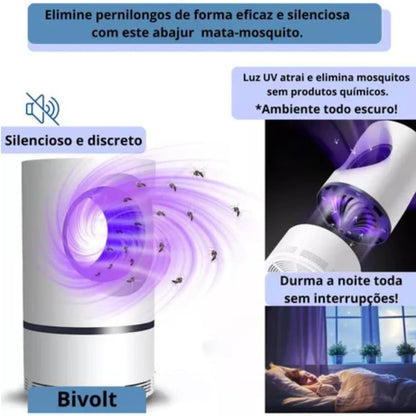 Abajur Luminária Mata Matadora De Moscas Mosquitos Pernilongos Abajour Led Anti Insetos