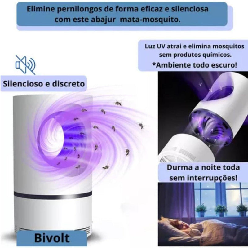 Abajur Luminária Mata Matadora De Moscas Mosquitos Pernilongos Abajour Led Anti Insetos - Presente Park