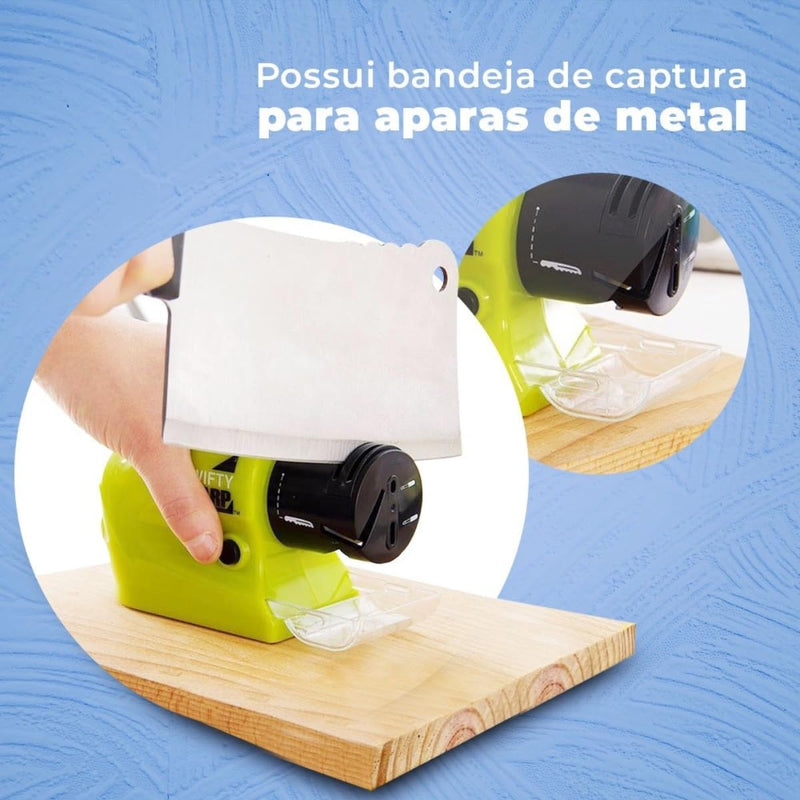 Afiador De Facas E Tesoura Amolador De Ferramentas Brocas Profissional Manual Portátil - Presente Park