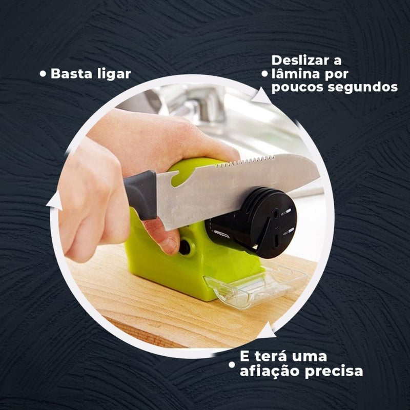 Afiador De Facas E Tesoura Amolador De Ferramentas Brocas Profissional Manual Portátil - Presente Park