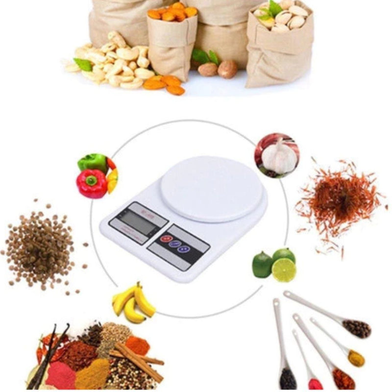 Balança Digital De Cozinha Eletronica Até 10Kg - Ideal Para Pesar Alimentos, Comida, Culinaria
