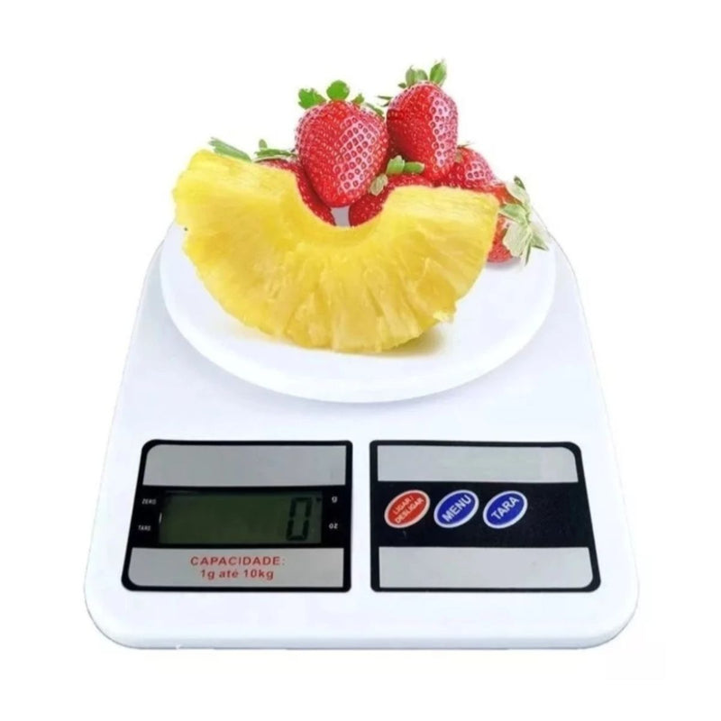 Balança Digital De Cozinha Eletronica Até 10Kg - Ideal Para Pesar Alimentos, Comida, Culinaria
