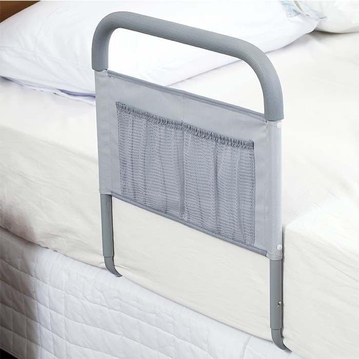 Barra De Apoio Grade Lateral Para Cama Idosos Com Bolso Objetos Stand Up - Presente Park