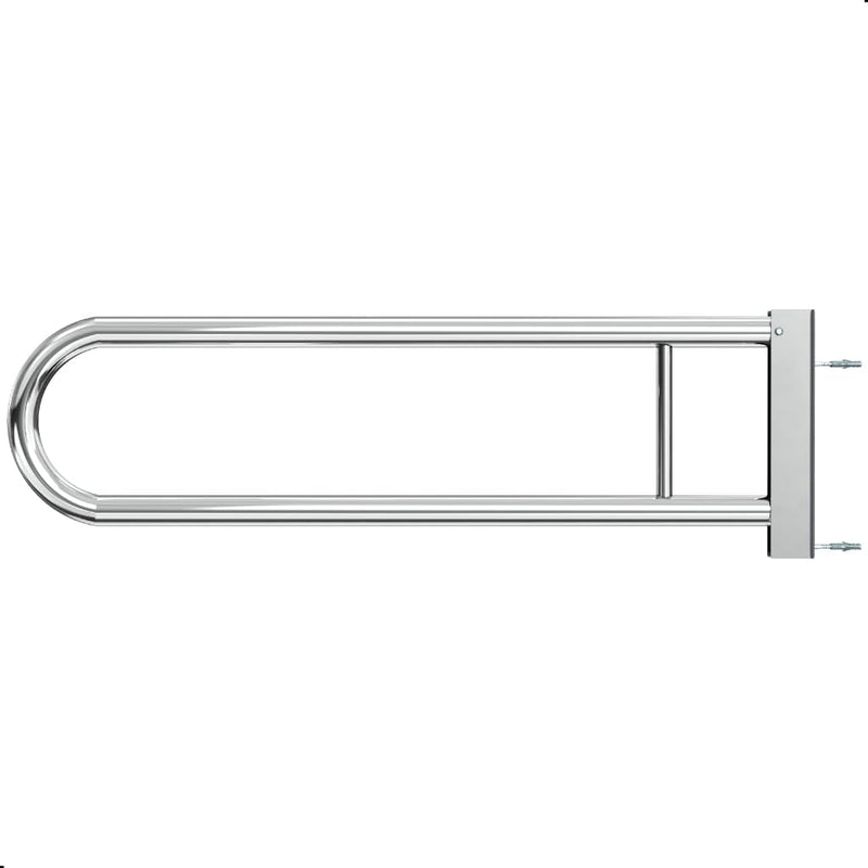 Barra De Apoio Para Banheiro Articulado Inox Alça 80cm Lateral Articulada Para Idosos Deficientes Gestante Corrimão Vaso Sanitário - Presente Park