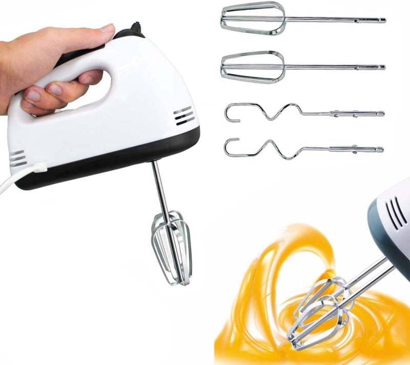 Batedeira Portatil de Mao Potente Elétrica Batedor de Ovos Elétrico Pequena de Mão Simples Bate Bolos Massa Cozinha 7 Velocidades 110V 220V 260W - Presente Park