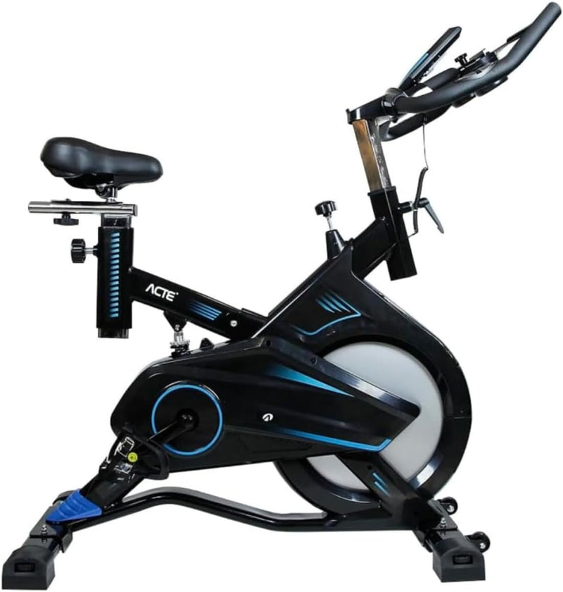 Bicicleta Bike Ergométrica Spinning Pro Vertical Profissional Com Freio Mecânico Suporta Até 100Kg - Ideal Para Academia e Treino Residencial
