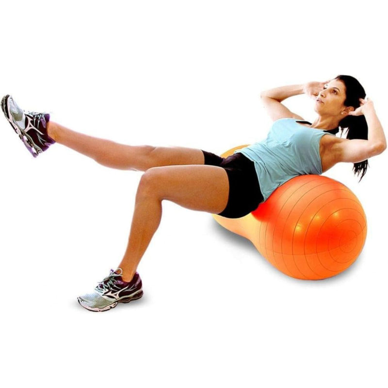 Bola Feijão Grande 90x45cm Com Bomba de Ar Inclusa - Ideal Para Pilates, Academia, Yoga, Crossfit, Ginástica, Exercícios, Treino em Casa, Fisioterapia