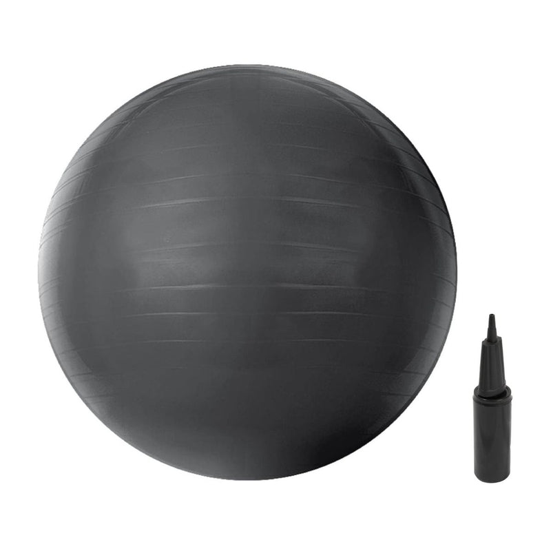 Bola Suiça Grande 65cm Com Bomba de Ar Inclusa - Ideal Para Pilates, Academia, Yoga, Ginástica, Exercícios, Treino em Casa, Fisioterapia Cinza Escuro