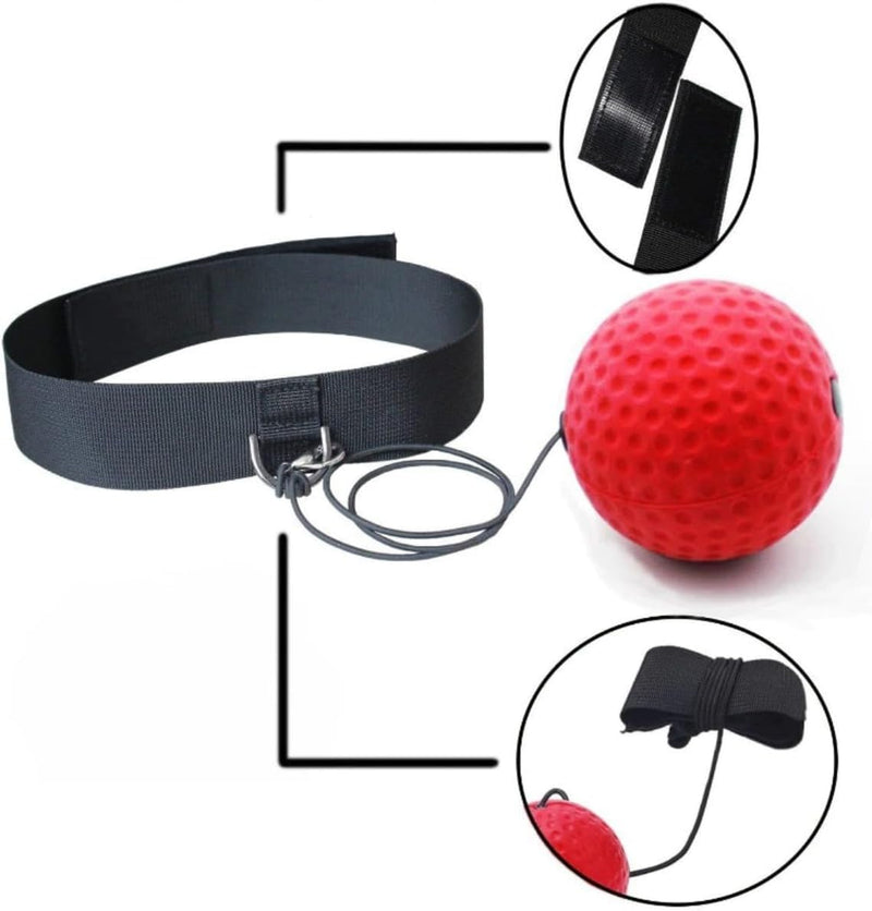 Bola Punching Ball Para Treino Boxe Treinamento De Reflexo e Velocidade Muay Thai Agilidade Habilidade Luta Coordenação Reações Soco Com Banda De Cabeça