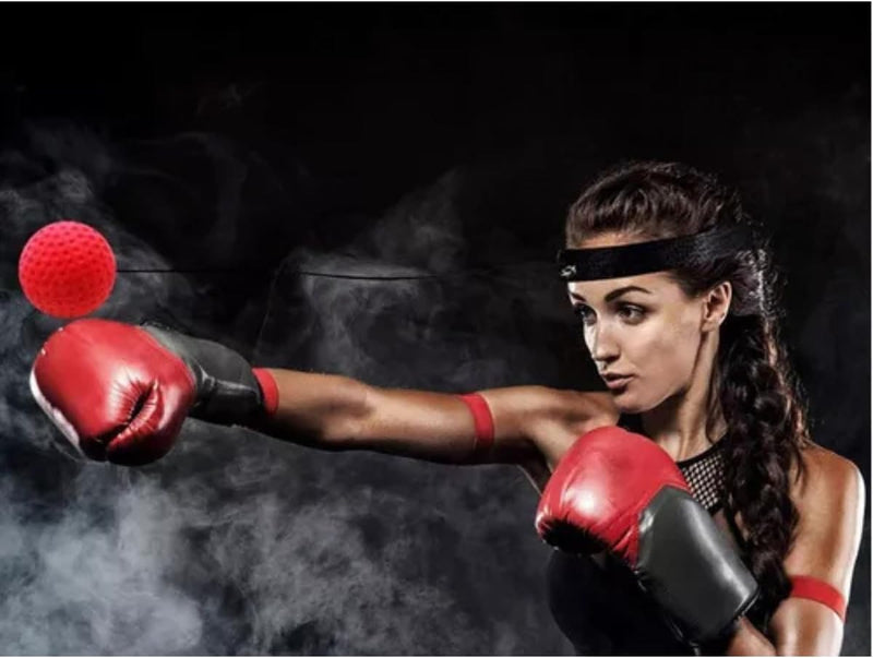 Bola Punching Ball Para Treino Boxe Treinamento De Reflexo e Velocidade Muay Thai Agilidade Habilidade Luta Coordenação Reações Soco Com Banda De Cabeça