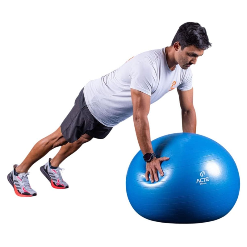 Bola Suiça Grande 65cm Com Bomba de Ar Inclusa - Ideal Para Pilates, Academia, Yoga, Ginástica, Exercícios, Treino em Casa, Fisioterapia Cinza