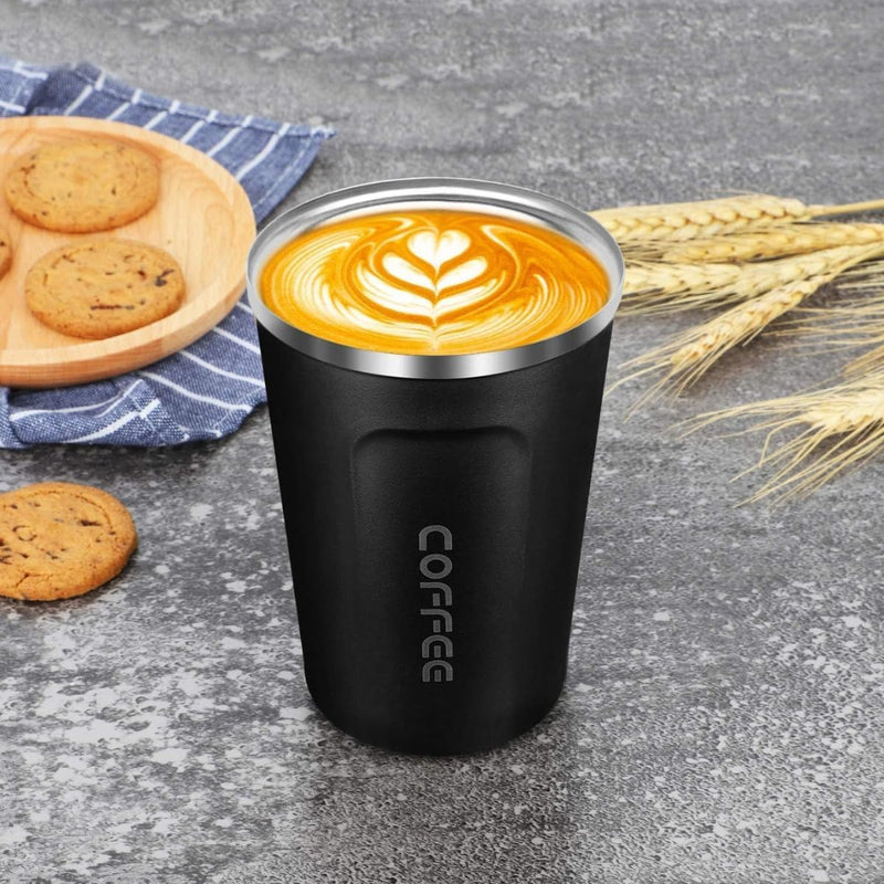 Caneca térmica de 380 ml Coffee, Com Tampa, De Aço Inoxidável - Presente Park