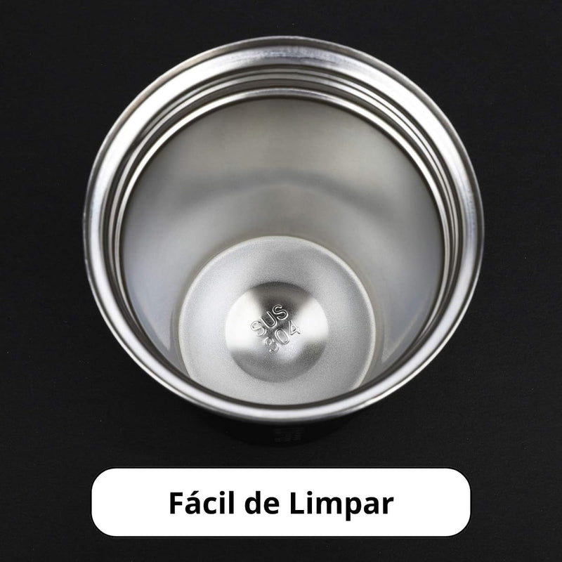 Caneca térmica de 380 ml Coffee, Com Tampa, De Aço Inoxidável - Presente Park
