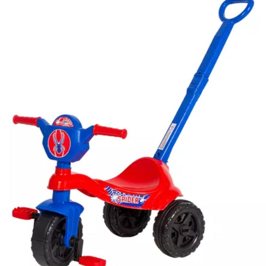 Carrinho De Passeio Infantil Com Pedal e Haste Kemotoca Spider