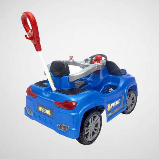 Carrinho Infantil De Empurrar Bebe 2 em 1 Com Pedal e Marcha Crec Carro Passeio Até 30 Kg Azul