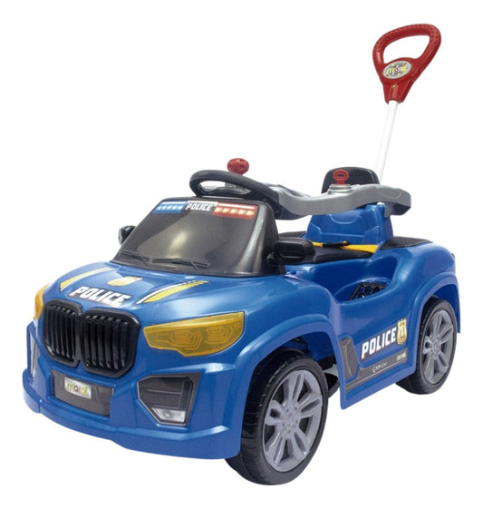 Carrinho Infantil De Empurrar Bebe 2 em 1 Com Pedal e Marcha Crec Carro Passeio Até 30 Kg Azul