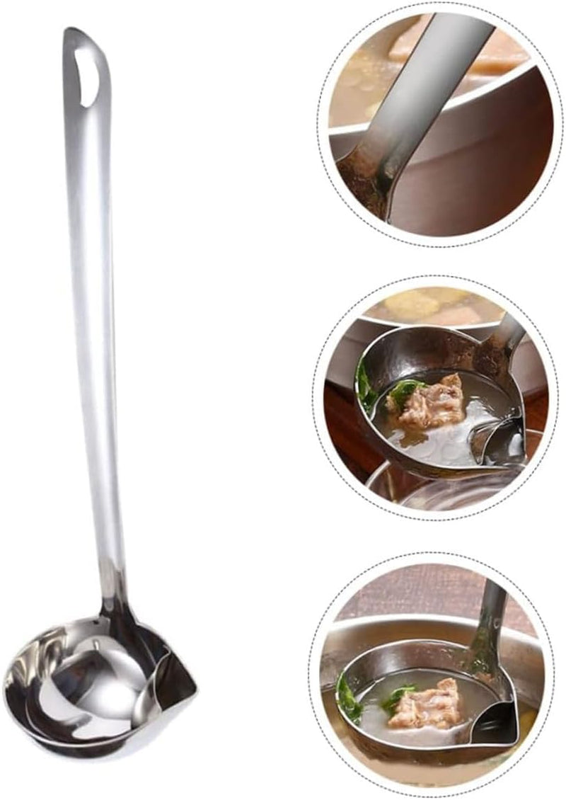 Concha Separadora de Gordura em Aço Inox Utensílio de Cozinha Resistente e Multiuso - Presente Park