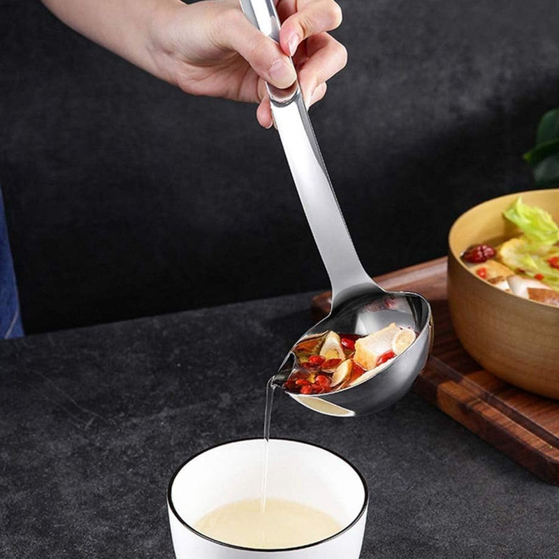 Concha Separadora de Gordura em Aço Inox Utensílio de Cozinha Resistente e Multiuso - Presente Park