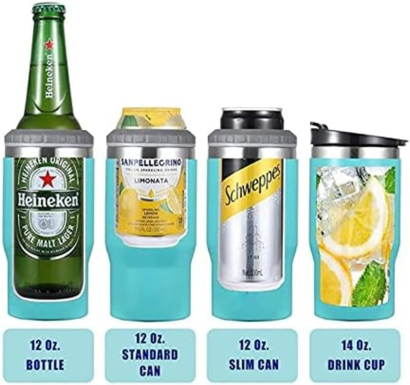 Copo Porta Cerveja Térmico Suporte Garrafa Térmica De Lata Latinha Latão Long Neck Aço Inox Refrigerador Isolado Isolador - Presente Park