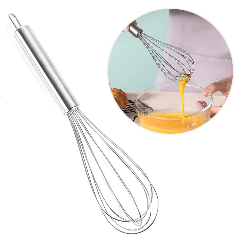 Fue Batedor De Clara Ovo Bolo 30cm Foet Fouet Inox Pera Massas Reforçado Resistente Cremes Omeletes Profissional Misturador Mixer Aço Para Cozinha - Presente Park