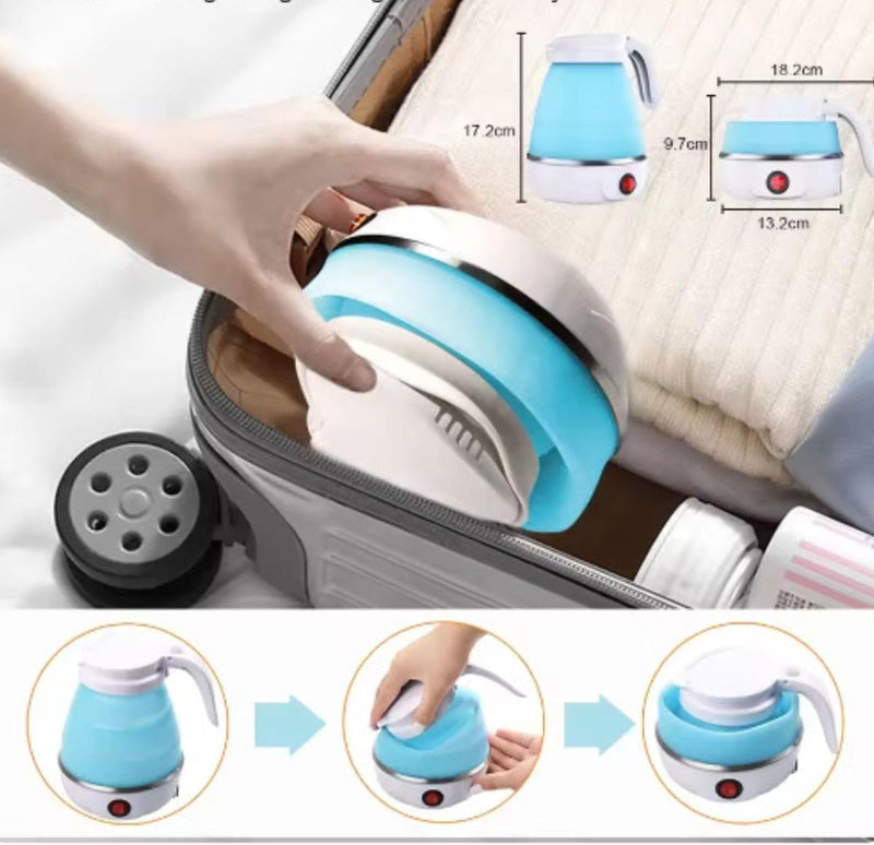 Jarra Chaleira Elétrica Dobrável 110v e 220v Pequena Portátil Mini 600ml De Silicone - Presente Park