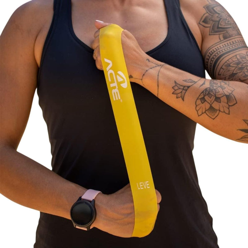 Kit 3 Faixa Mini Band Elástica Com 3 Intensidades Forte Médio Leve - Ideal Para Exercício Fitness De Resistência, Pilates, Treino em Casa Alongamento