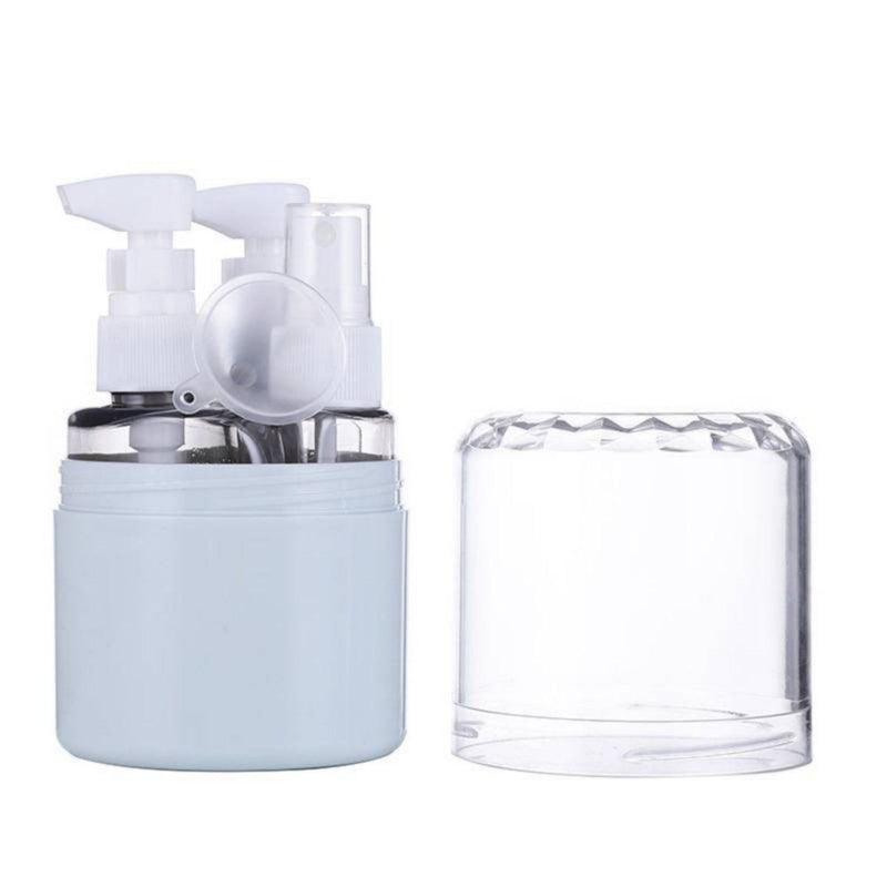 Kit 3 Mini Frascos Spray Pump Reutilizáveis 100ml 50ml - Ideal para Viagem, Álcool em Gel, Perfume - Transparente com Tampa Branca