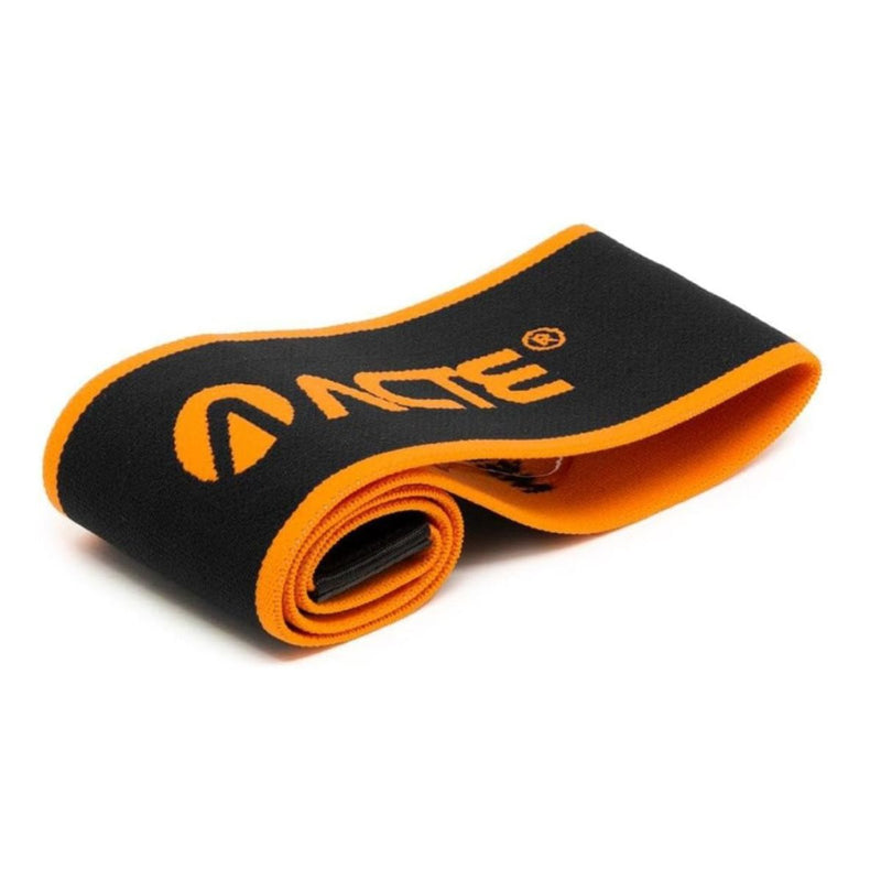 Faixa Mini Band Elástica Com Intensidades Médio - Ideal Para Exercício Fitness e De Resistência, Pilates, Treino em Casa ou Academia - Preto e Laranja
