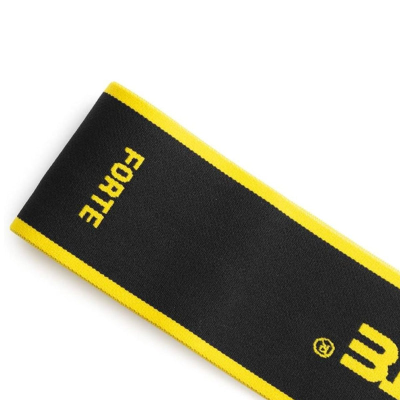 Faixa Mini Band Elástica Com Intensidades Forte - Ideal Para Exercício Fitness e De Resistência, Pilates, Treino em Casa ou Academia - Preto e Amarelo