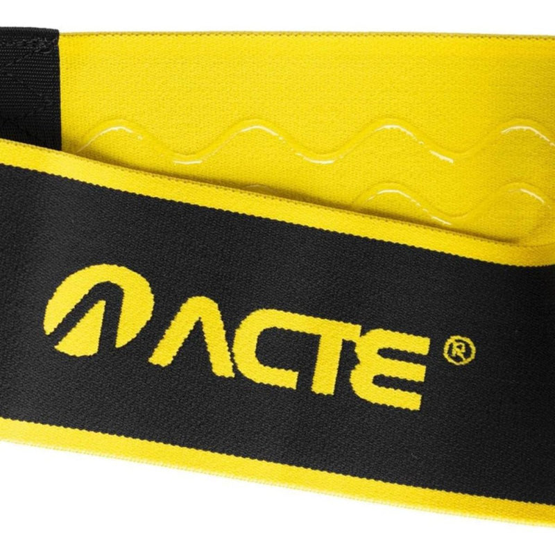 Faixa Mini Band Elástica Com Intensidades Forte - Ideal Para Exercício Fitness e De Resistência, Pilates, Treino em Casa ou Academia - Preto e Amarelo