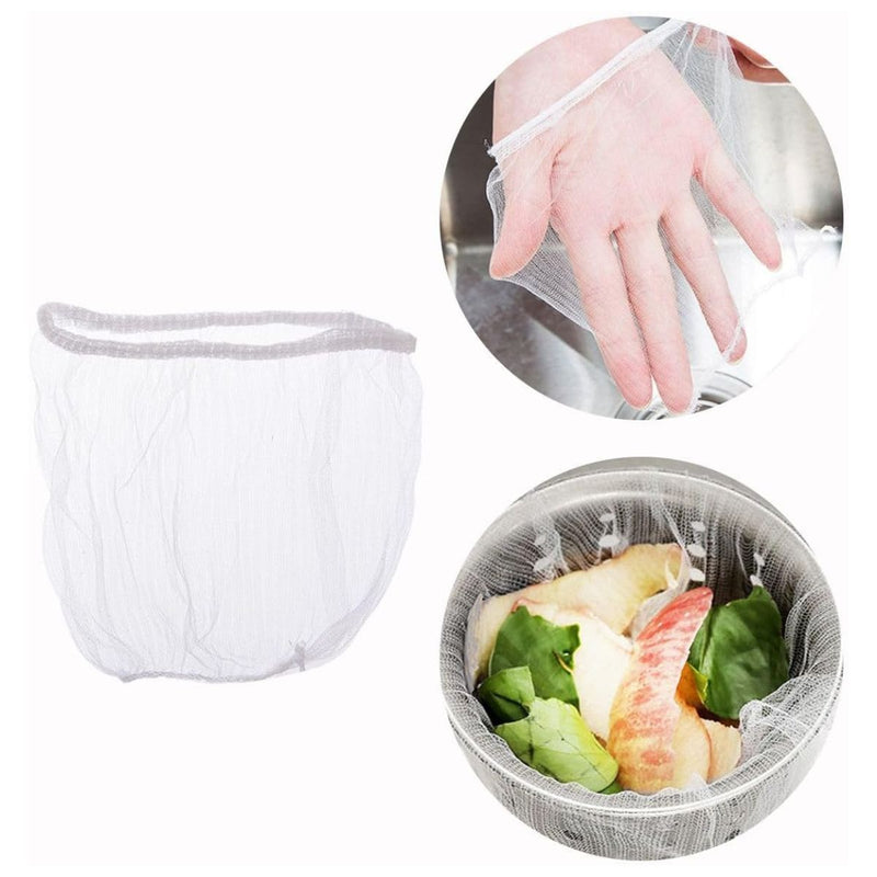 Kit 100 Filtro Saco Peneira De Lixo Para Ralo De Pia Cozinha Descartável - Presente Park