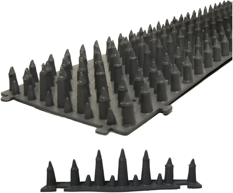Kit 10 Espicula Protetor Anti Pombo Espanta Gatos Repelente Roedores Inibidor Espinhos Para Muro Janela Preto - Presente Park