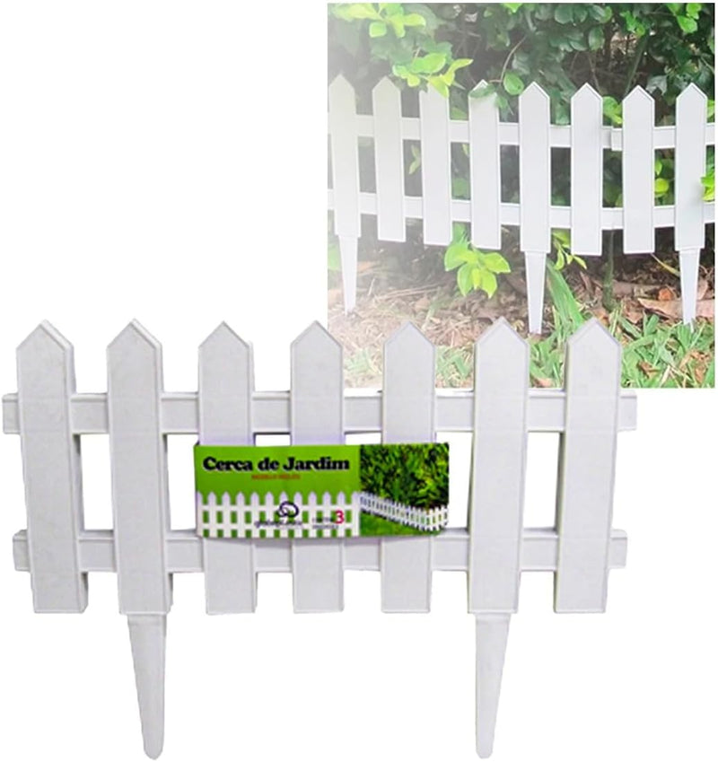 Kit 12 Cercas Decorativa Para Jardim Modelo Inglesa Inglês Cerquinha Tela Branca - Presente Park