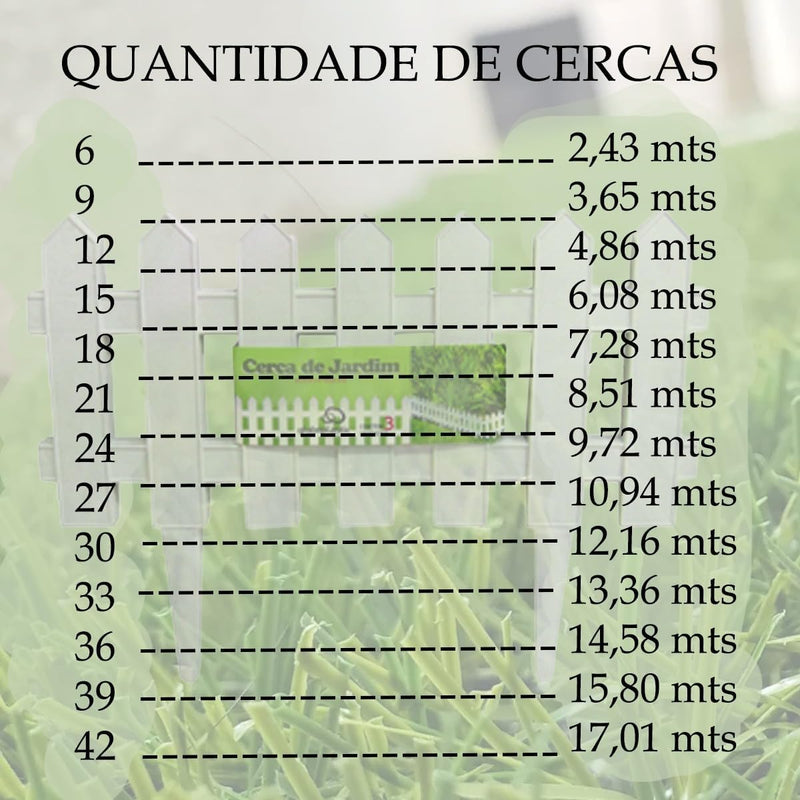 Kit 12 Cercas Decorativa Para Jardim Modelo Inglesa Inglês Cerquinha Tela Branca - Presente Park