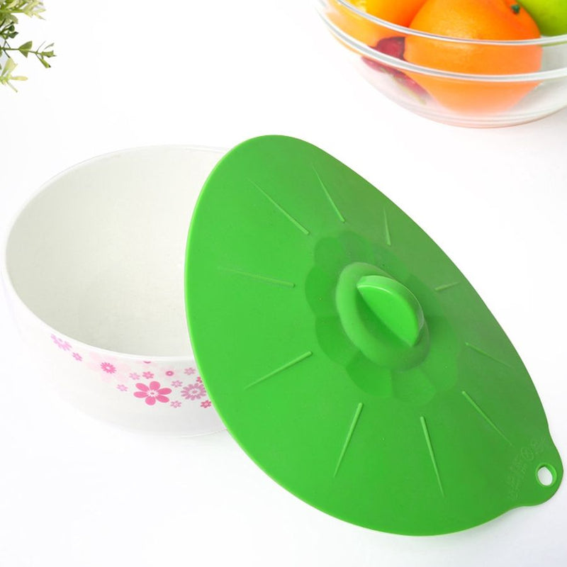 Kit 4 Tampas De Silicone Sucção Cobre Alimentos Para Microondas Panelas Frigideiras Canecas Recipientes Potes Universal - Presente Park