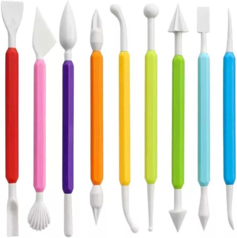 Kit Estecas 8 Ferramentas Para Massas Argila Modelagem Esculpir Biscuit Artesanato Modelar - Presente Park