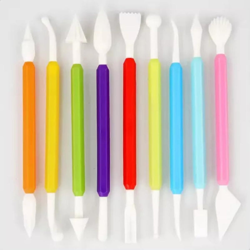 Kit Estecas 8 Ferramentas Para Massas Argila Modelagem Esculpir Biscuit Artesanato Modelar - Presente Park