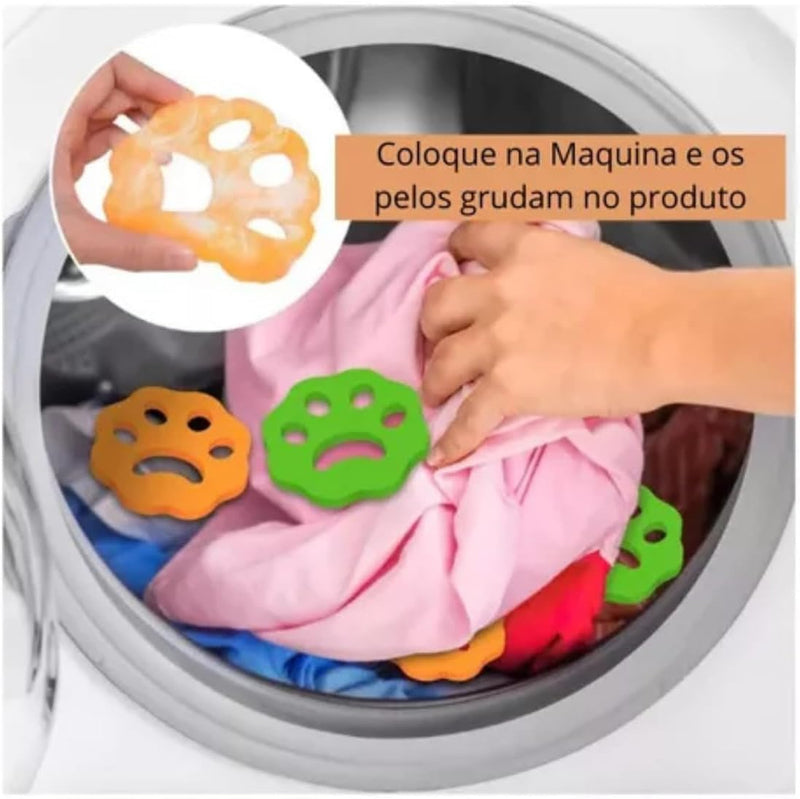 Kit Removedor De Pelos Para Máquina De Lavar Reutilizável Tira Pelo Cabelos e Fiapos Pet Cachorro Gato Cão Das Roupas - Presente Park