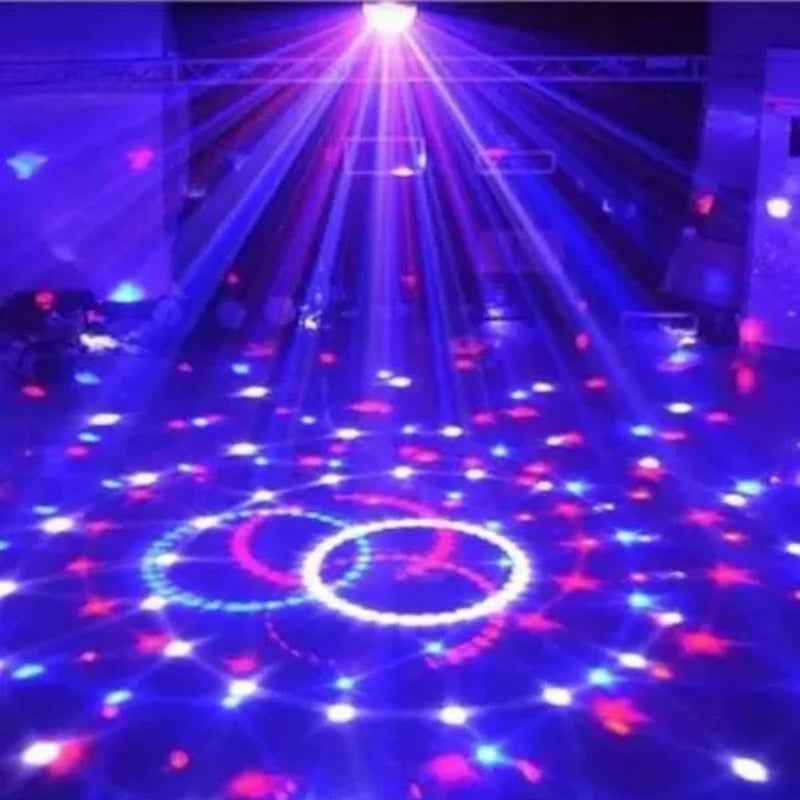 Lâmpada Led Colorido Globo Giratória RGB Para Festas Bailes Discoteca Dj 110V/220V Com Soquete - Presente Park