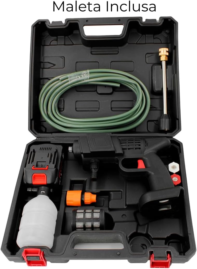 Lava Jato Bivolt Para Lavar Carro Automotivo Lavadora Mini Pistola Máquina de Lavar Alta Pressão Água Portátil A Bateria 110v 220v Recarregável - Presente Park