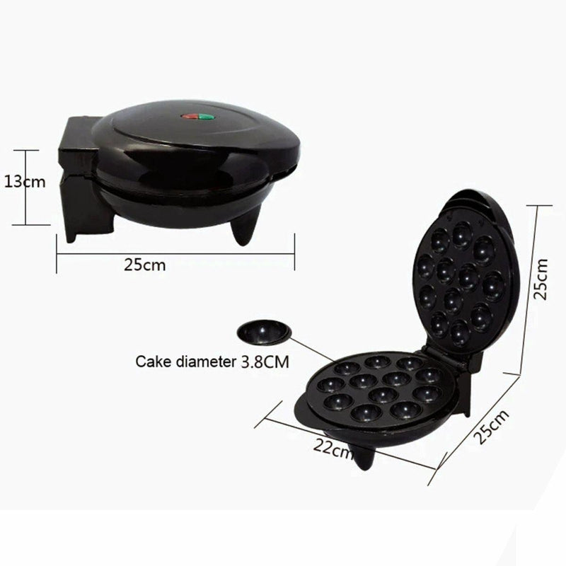 Maquina De Cake Pop 12 Bolinhos Cupcake Mini Crepeira 110V e 220V 1000W Antiaderente - Presente Park