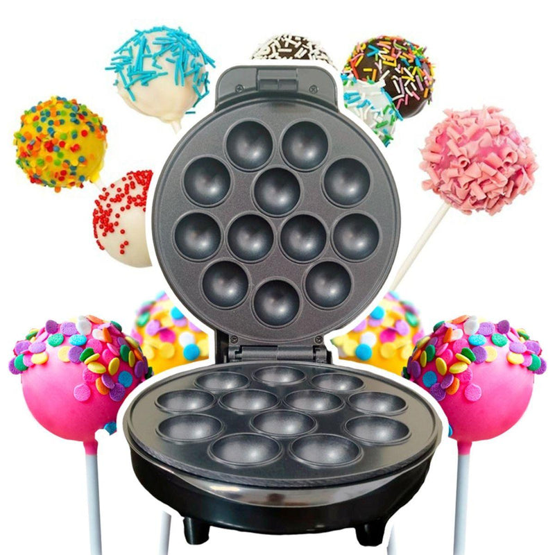 Maquina De Cake Pop 12 Bolinhos Cupcake Mini Crepeira 110V e 220V 1000W Antiaderente - Presente Park