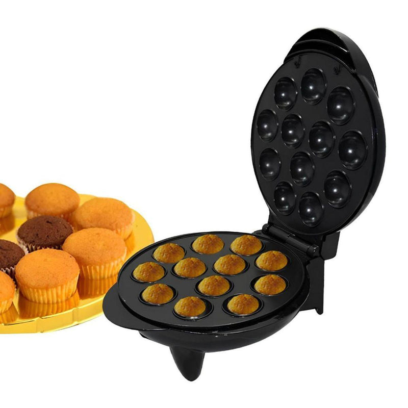 Maquina De Cake Pop 12 Bolinhos Cupcake Mini Crepeira 110V e 220V 1000W Antiaderente - Presente Park
