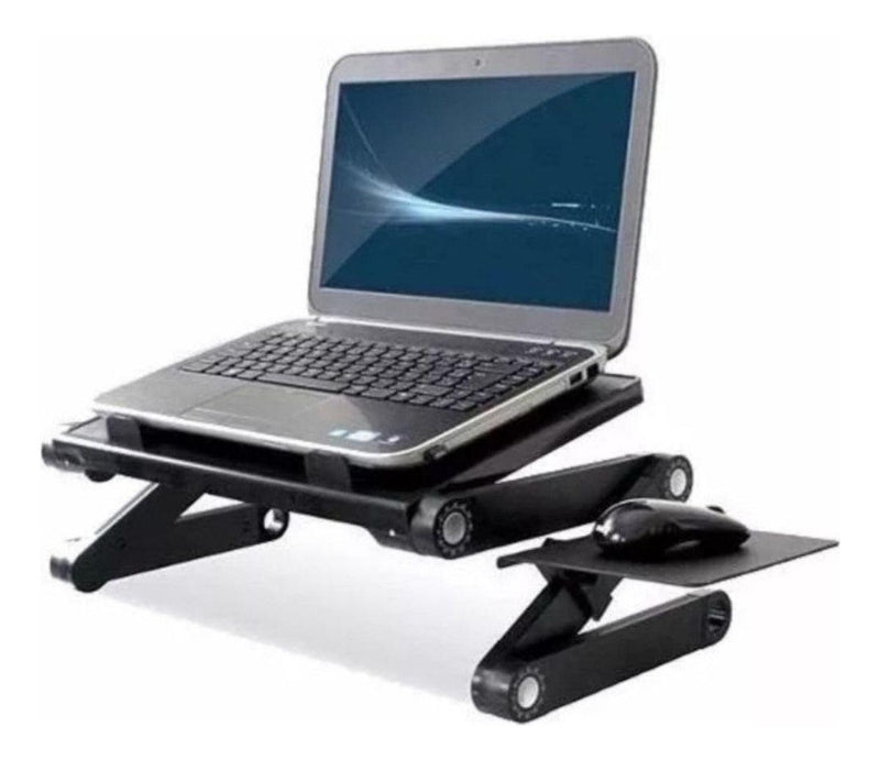 Suporte De Notebook Ajustável Portátil Retrátil Dobrável Computador Mesa Articulada Para Usar Na Cama Colo Deitado Sofá - Presente Park
