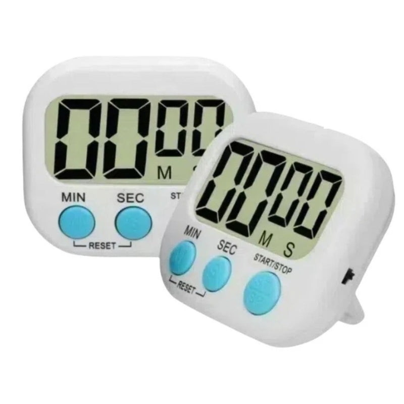 Mini Timer Cronômetro Digital para Cozinha – Relógio Magnético com Alarme